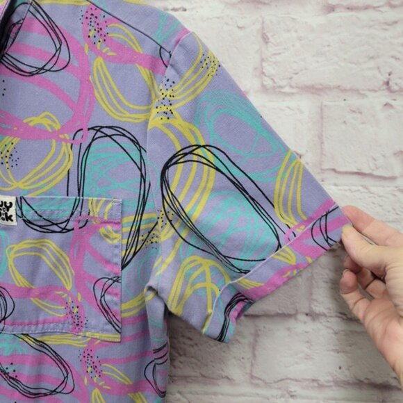 Lucy & Yak Scribbled Floral Ragan Jumpsuit Size 8 Boilersuit Organic Cotton - Picture 3 of 9